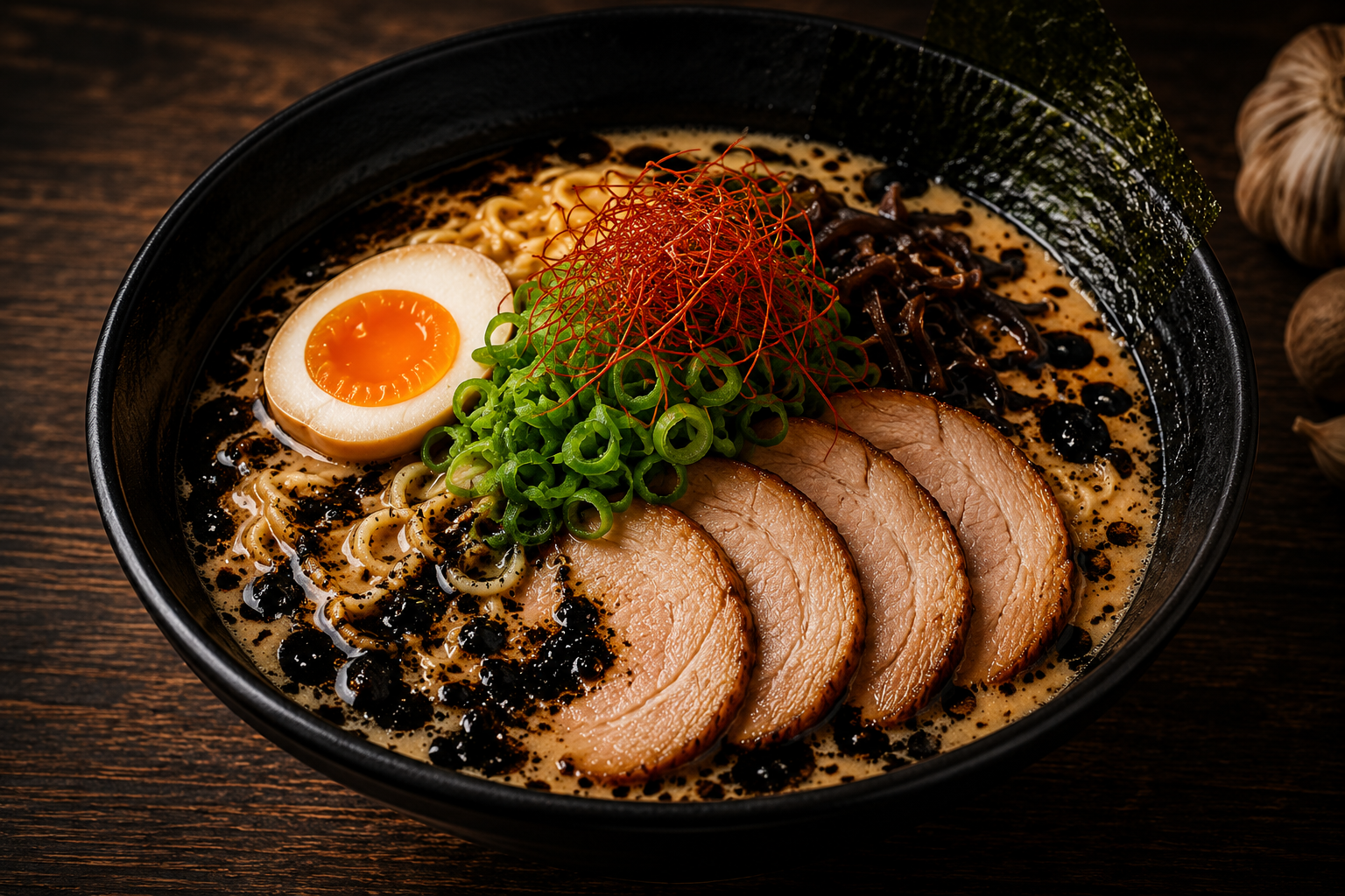 Black garlic ramen