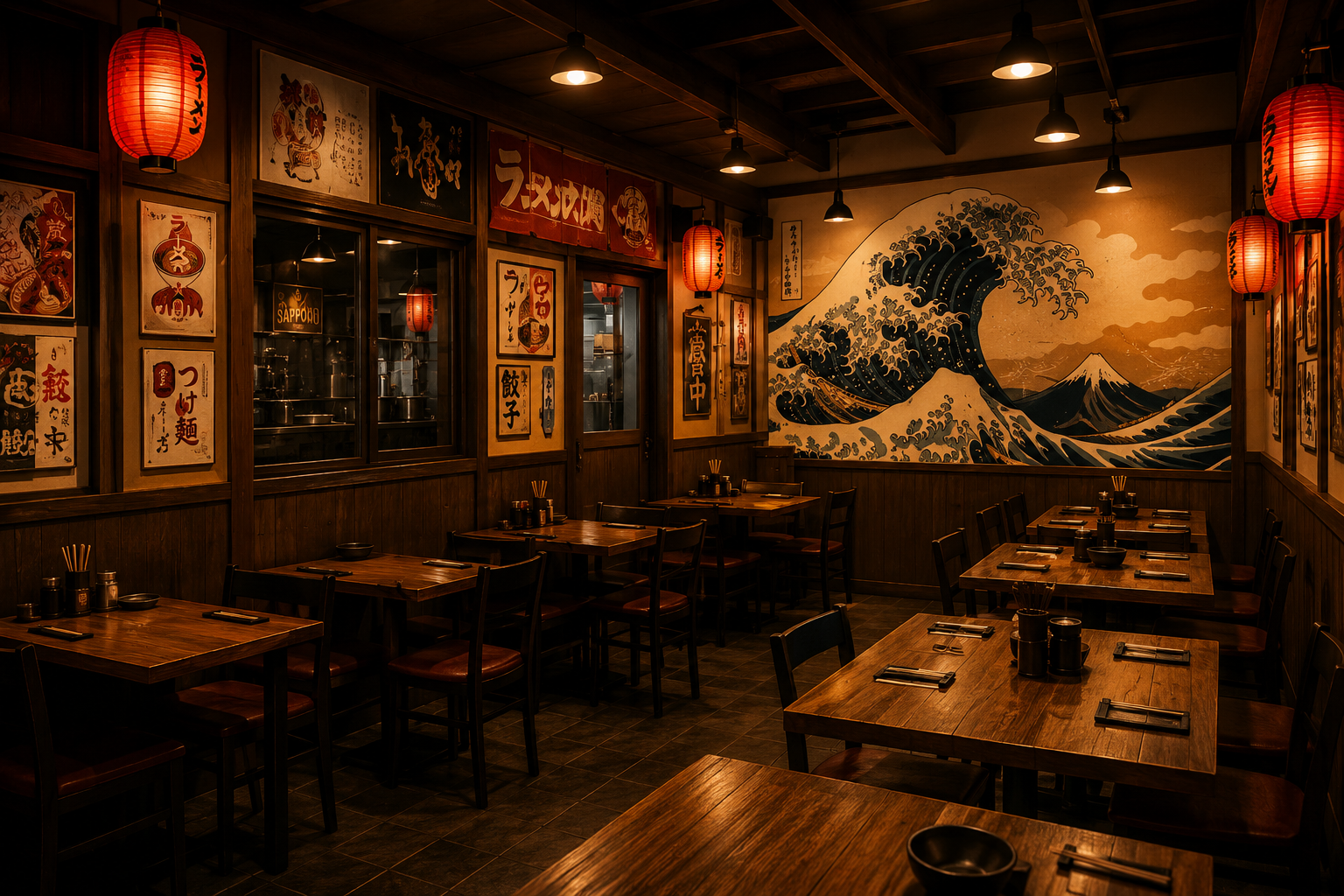 Interior of Soup-O-Ramen